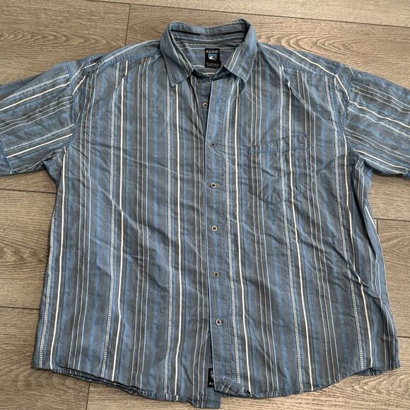 Kuhl Shirt Mens XXL 2Xl Blue Plaid Suncel Uv Protection Hiking Fishing Outdoors - Picture 2 of 6